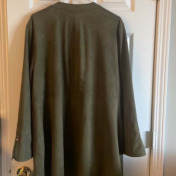 Olive Suede jacket by The Limited, Size 20W - Picture 7 of 7